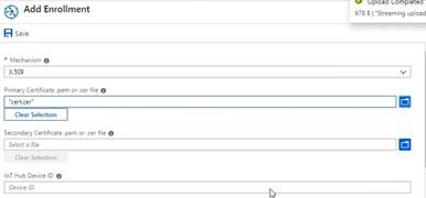 Certificate uploaded